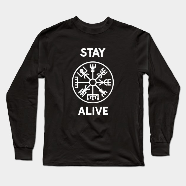 Stay alive Vegvisir Long Sleeve T-Shirt by SybaDesign